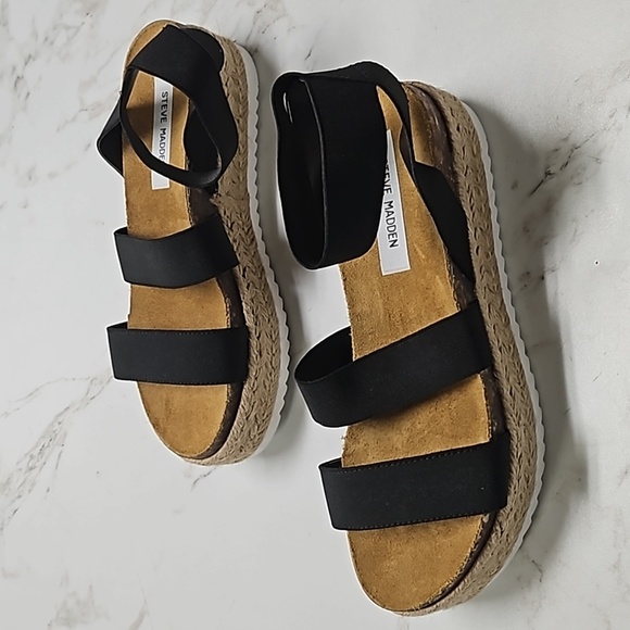 Steve Madden Kimmie Wedge Sandal black - Picture 8 of 10